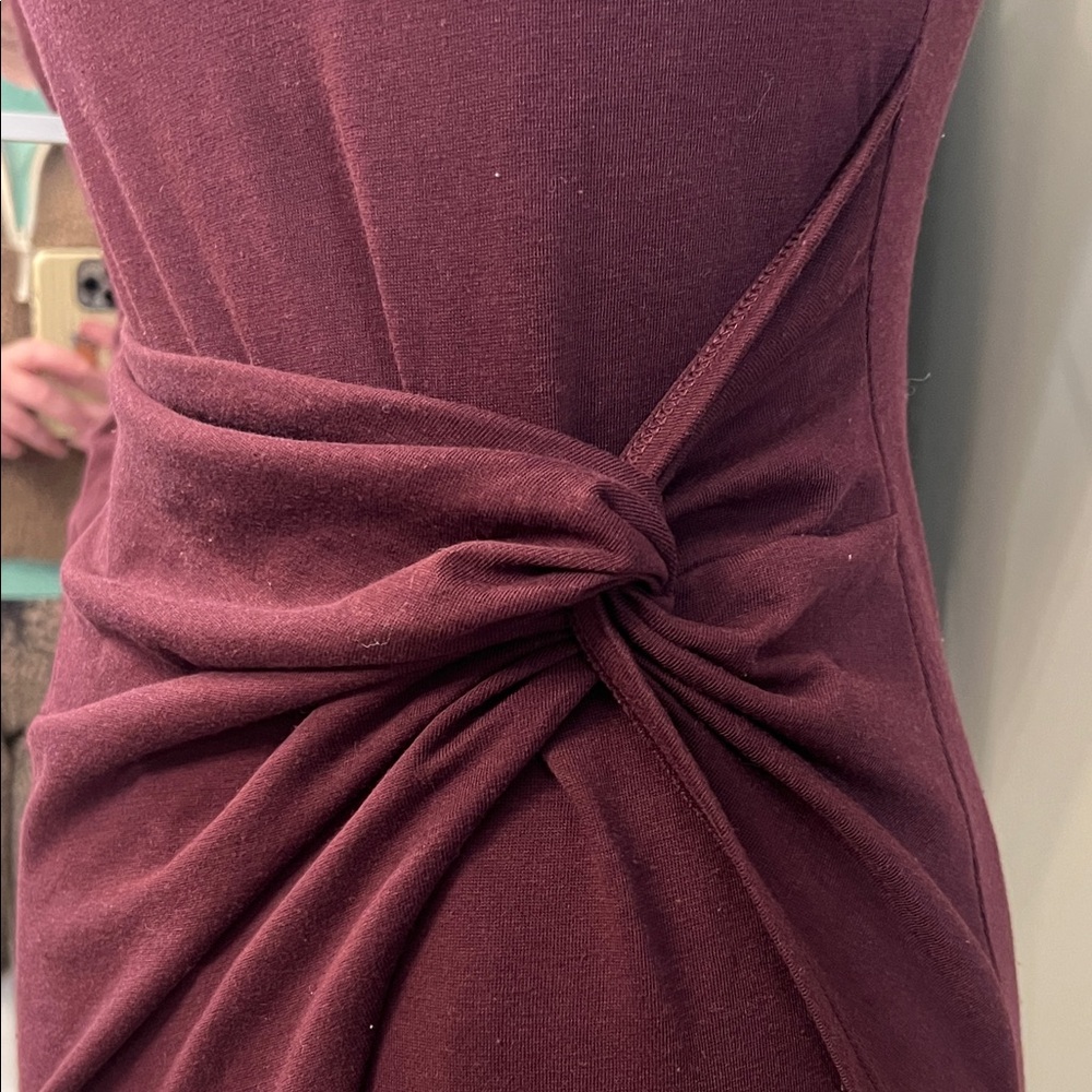 Trouvé Sleeveless Twist-Waist Midi Dress in Plum - Picture 4 of 7